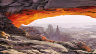 speed painting canyon